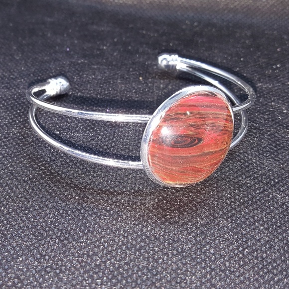 Handpainted Sterling Silver Bracelet - Picture 3 of 4